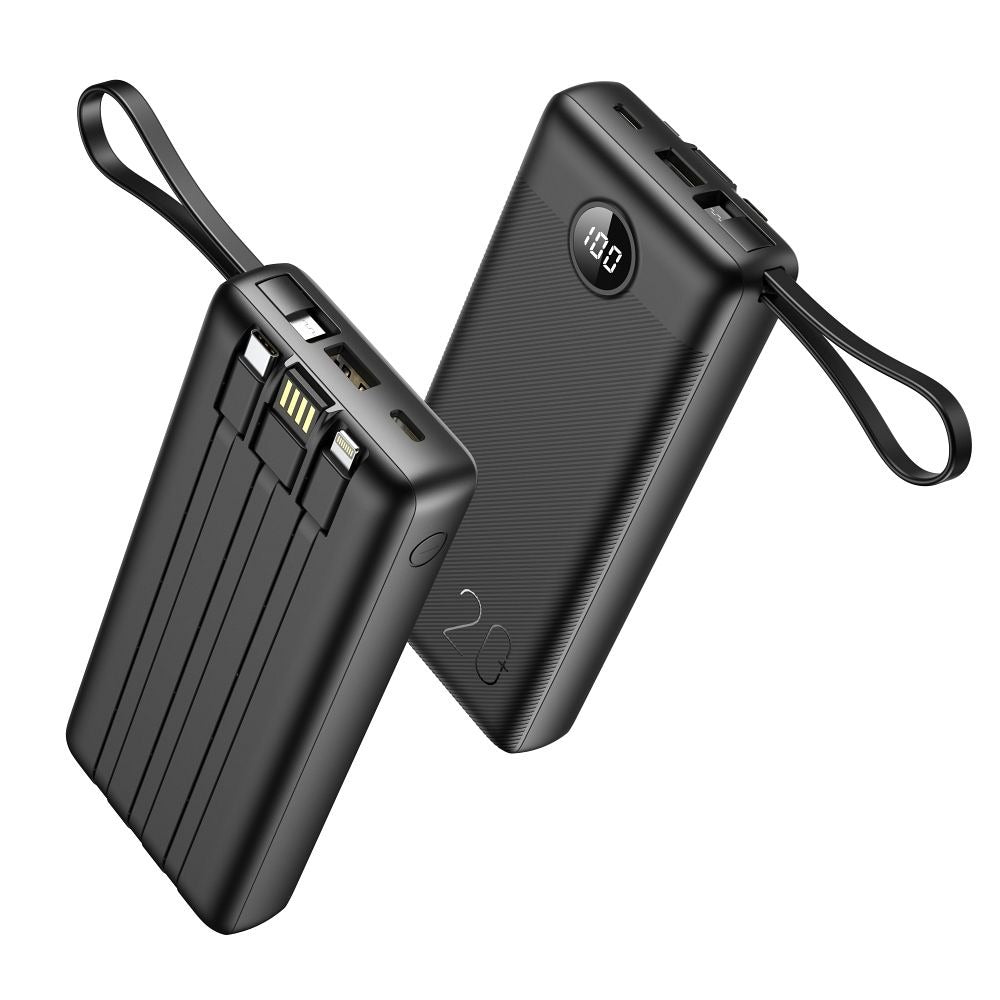 Veger Power Bank 20,000 mAh con Cables Integrados USB-C / Mi