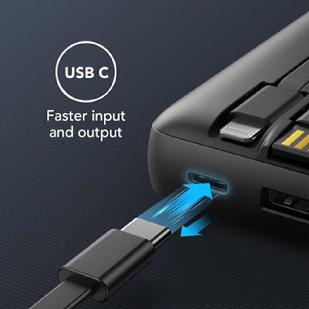 Veger Power Bank 20,000 mAh con Cables Integrados USB-C / Mi