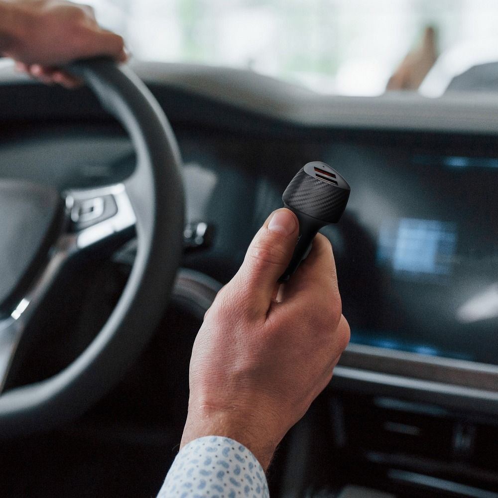 Forcell Cargador de coche USB QC 3.0 18W + USB QC 3.0 18W CC