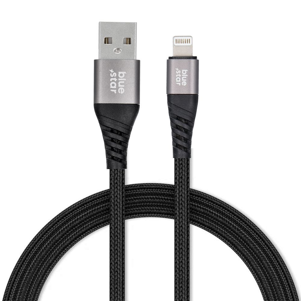 Cable USB-A a Lightning trenzado de nailon para carga y dato