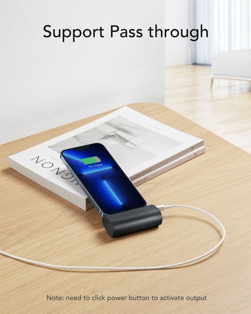Power Bank 5000mAh Veger PlugOn - Lightning y Carga Rápida