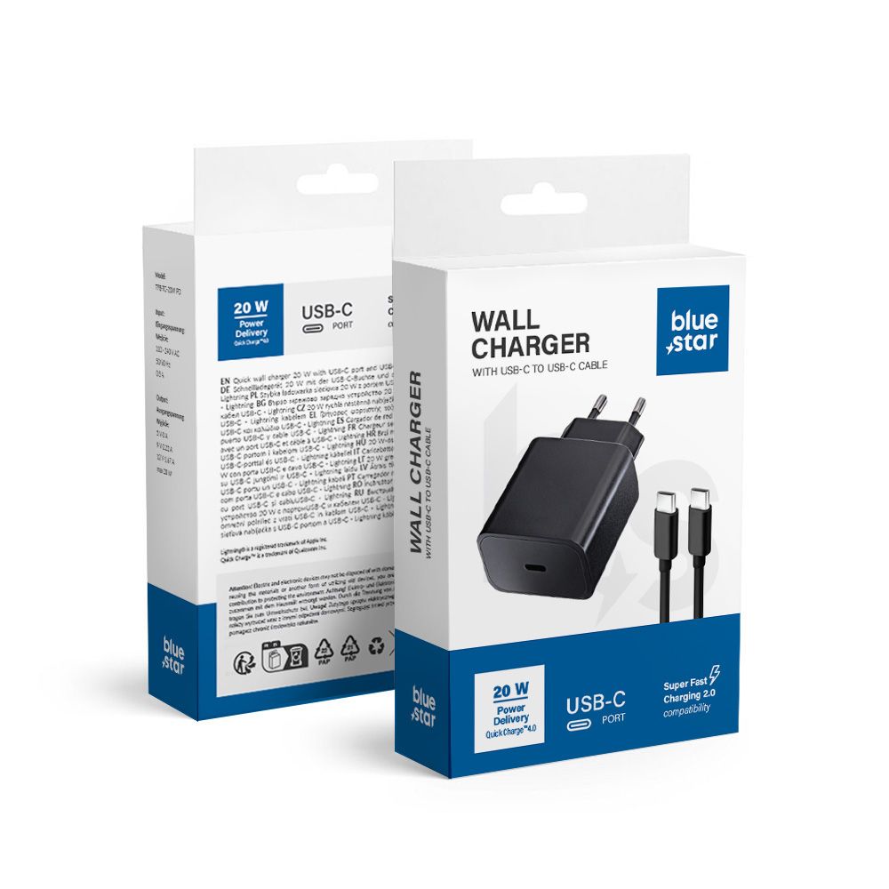 Cargador de Pared 20W - Carga Rápida PD y QC 4.0