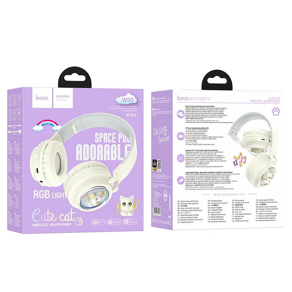 Auriculares Inalámbricos con Gatitos y Luz RGB