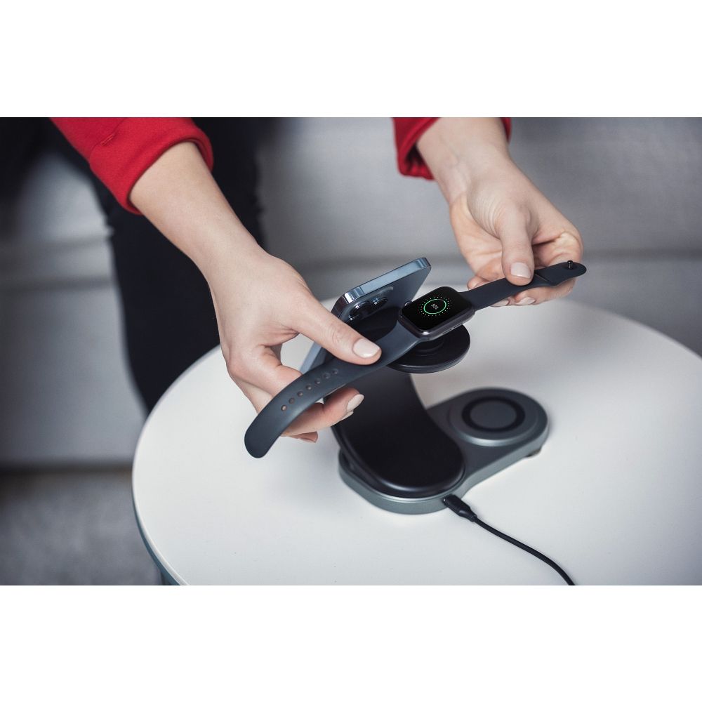 Forcell Cargador inalámbrico Qi 3 en 1 15W Sail Mag Charger