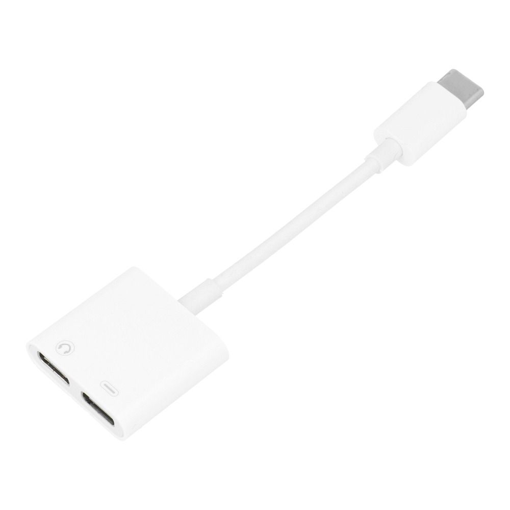 Oem Adaptador HF/audio + carga Tipo C para Tipo C Blanco